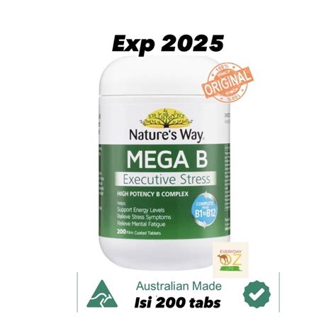 nature's way mega b|Mega Vitamin B Tablets .